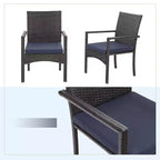 7pc Patio Dining Set with Expandable Rectangular Table & 6 PE Rattan Chairs - Captiva Designs: Weather-Resistant Outdoor Furniture