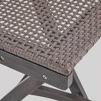 Ensemble de bar rectangulaire 3 pièces Polaris en bois et osier de 114 cm gris foncé - Christopher Knight Home : cadre en acacia, résistant aux intempéries