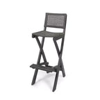 Ensemble de bar rectangulaire 3 pièces Polaris en bois et osier de 114 cm gris foncé - Christopher Knight Home : cadre en acacia, résistant aux intempéries