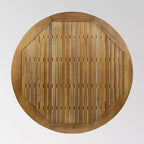 Ensemble de salle à manger d'extérieur 5 pièces en bois d'acacia Pines - Teck/Crème - Christopher Knight Home, résistant aux intempéries : Ensemble de meubles de patio pour 4 personnes