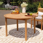 Ensemble de salle à manger d'extérieur 5 pièces en bois de teck Sonoma Lane Rockport avec coussins beiges