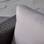 Santa Rosa - Ensemble Repas/Canapé 8 pièces en rotin et aluminium - Gris/Argenté - Christopher Knight Home : Salon de jardin avec coussins amovibles