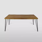 7pc Walker Acacia & Wicker Patio Dining Set Teak - Christopher Knight Home: Outdoor Seating, Hairpin Table