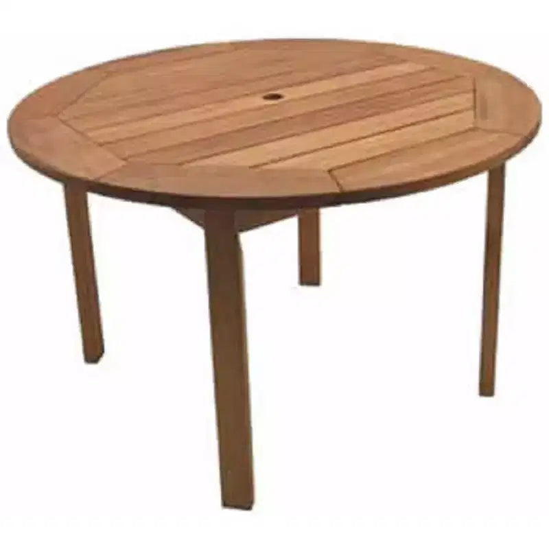Ensemble de salle à manger rond 5 pièces en bois d'eucalyptus Arizona - International Home Miami : mobilier d'extérieur, 4 places