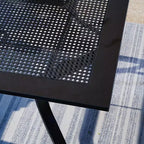 Ensemble de salle à manger 5 pièces pour patio avec table carrée en maille et chaises à dossier en maille avec cadre en aluminium - Captiva Designs : Ensemble de mobilier d'extérieur