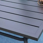 7pc Patio Set with Steel Table & 360 Swivel Sling Arm Chairs - Captiva Designs: Weather-Resistant Outdoor Ensemble