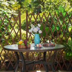 5pc Outdoor Dining Set with Round Painted Table with Umbrella Hole - Captiva Designs