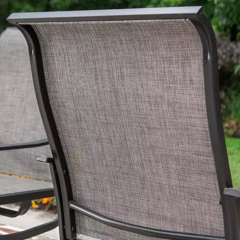 Ensemble de salle à manger de patio 5 pièces avec table ronde et chaises pivotantes en acier – Captiva Designs : Mobilier d'extérieur, résistant aux intempéries