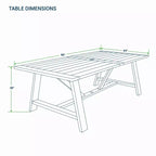 Sonoma Lane Quinlan 7pc Teak Outdoor Patio Dining Set with Seat Pad - Weather-Resistant