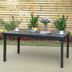 7pc Outdoor Dining Set with Swivel Chairs & Cushions & Expandable Table - Captiva Designs: Weather-Resistant, Steel Frame