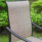 Ensemble de salle à manger de patio 3 pièces avec petite table carrée et chaises rembourrées pivotantes à 360° - Captiva Designs : Mobilier d'extérieur résistant aux intempéries