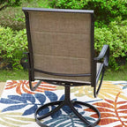 Ensemble de salle à manger de patio 3 pièces avec petite table carrée et chaises rembourrées pivotantes à 360° - Captiva Designs : Mobilier d'extérieur résistant aux intempéries