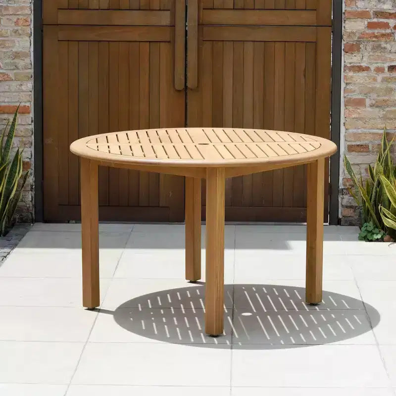 Amazonia Beijo, ensemble de 5 meubles de salle à manger rond pour patio extérieur, noir