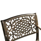 95" Rectangular Modern Outdoor Dining Set for 8, UV-Resistant, Bronze - Oakland Living: With Mesh Seats & Umbrella Hole