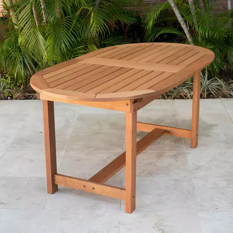 Amazonia Beijo Ensemble de salle à manger d'extérieur ovale 7 pièces beige