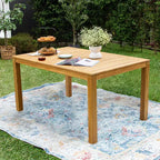 Sonoma Lane 4pc Eola Teak Wood Outdoor Patio Dining Set with Honey Wicker Brown - Weather-Resistant
