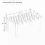 Sonoma Lane 4pc Eola Teak Wood Outdoor Patio Dining Set with Honey Wicker Brown - Weather-Resistant