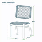 Sonoma Lane 4pc Eola Teak Wood Outdoor Patio Dining Set with Honey Wicker Brown - Weather-Resistant