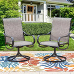 3pc Patio Dining Set with Small Square Table with Umbrella Hole - Captiva Designs: Weather-Resistant, Quick-Dry Comfort