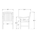 Sonoma Lane Gresham 5pc Teak Wood Outdoor Dining Set - Weather-Resistant