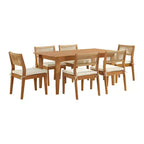 Ensemble de salle à manger d'extérieur 7 pièces résistant aux intempéries Barton Alaterre Furniture