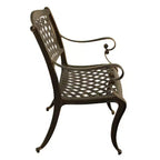 Ensemble de salle à manger d'extérieur moderne en treillis aluminium, rectangulaire, 241 cm, avec 8 fauteuils - Noir - Oakland Living