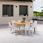 Amazonia Ipanema 9pc Square Outdoor Patio Dining Set White