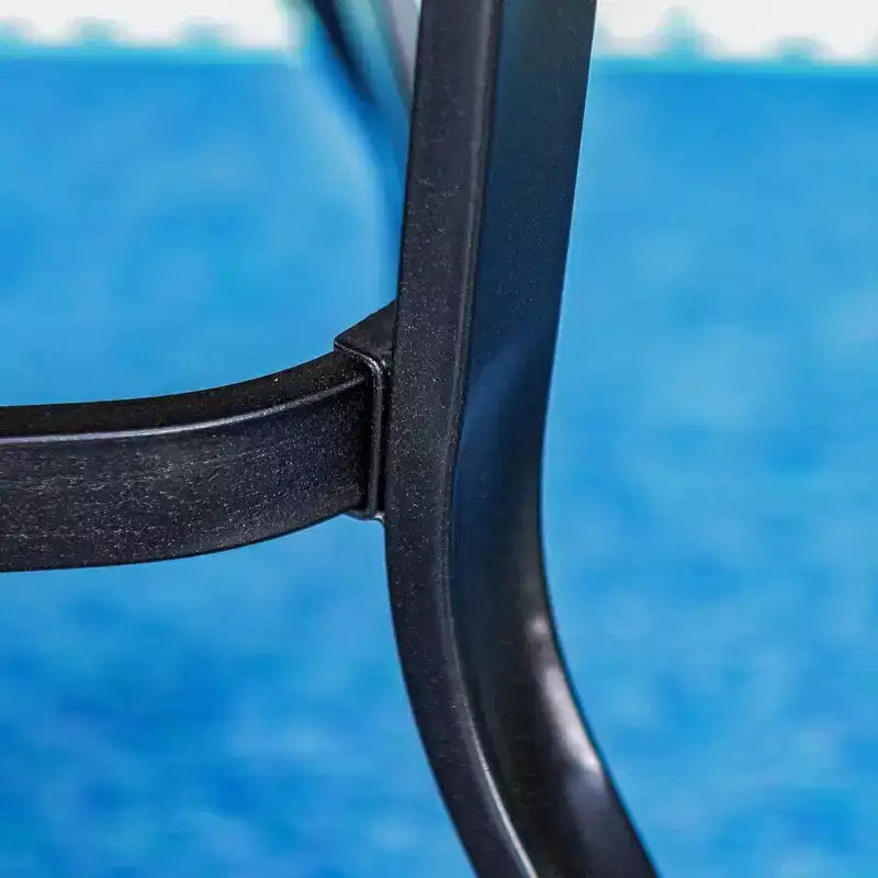 Ensemble de patio 5 pièces avec table carrée et chaises à bras pivotantes en acier à 360° - Captiva Designs