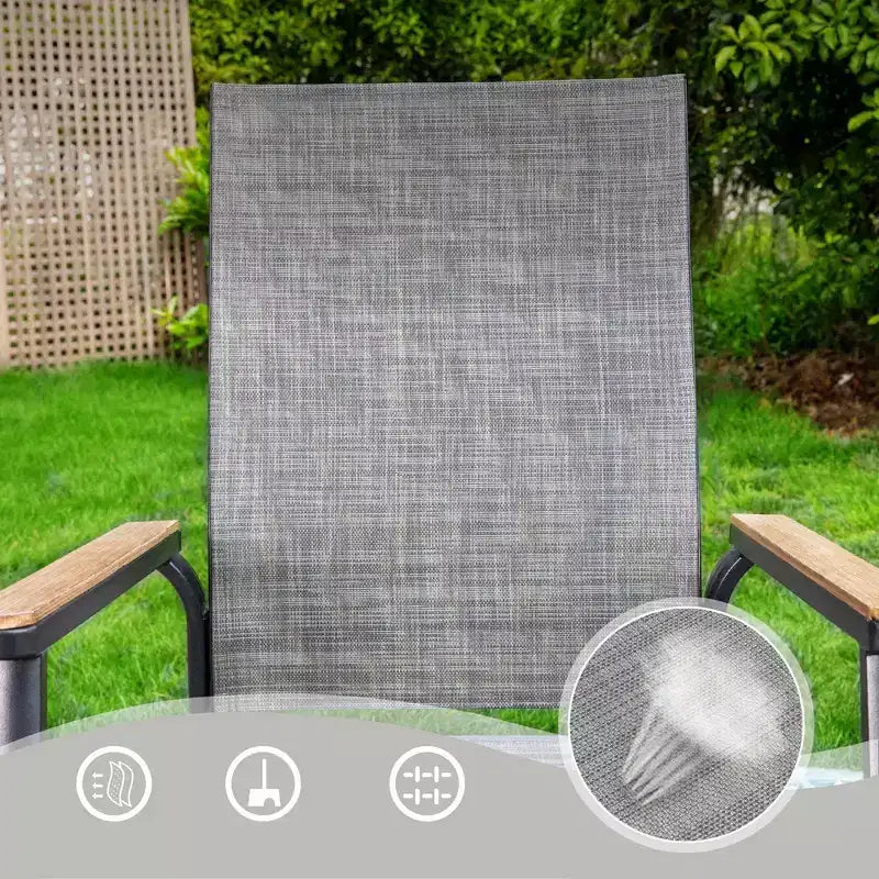 9pc Patio Set with Steel Expandable Table & Stackable Sling Chairs - Captiva Designs: Outdoor Dining, Weather-Resistant