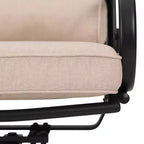 Ensemble de salle à manger extérieur 5 pièces avec chaises pivotantes, coussins d'assise et de dossier et table carrée en métal avec trou pour parasol - Captiva Designs