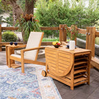 Ensemble de salle à manger d'extérieur pliant 7 pièces en teck Sonoma Lane Belton avec coussins Sunbrella Cast Shale – Meubles de patio résistants aux intempéries