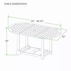 Ensemble de salle à manger d'extérieur pliant 7 pièces en teck Sonoma Lane Belton avec coussins Sunbrella Cast Shale – Meubles de patio résistants aux intempéries