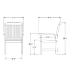 Ensemble de salle à manger d'extérieur en teck Sonoma Lane Amherst 6 pièces avec coussins beiges – Résistant aux intempéries, 2 trous pour parasol