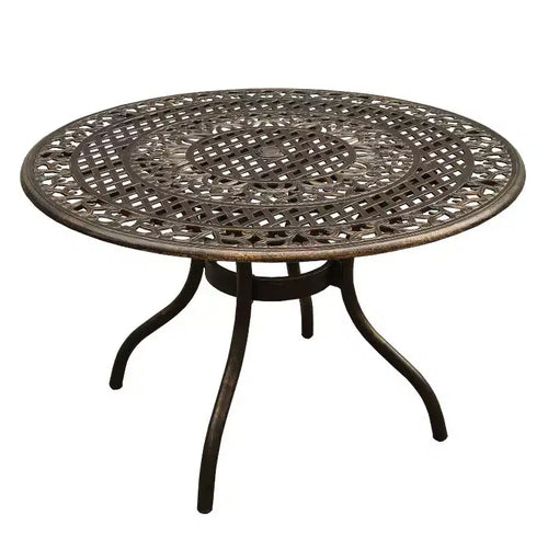 Set da pranzo da esterno 5 pezzi: Resistente alle intemperie, tavolo da 48", sedie - Oakland Living