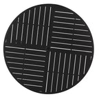 Ensemble de repas extérieur 5 pièces avec chaises pivotantes et coussins et table ronde en métal avec trou pour parasol - Noir - Captiva Designs