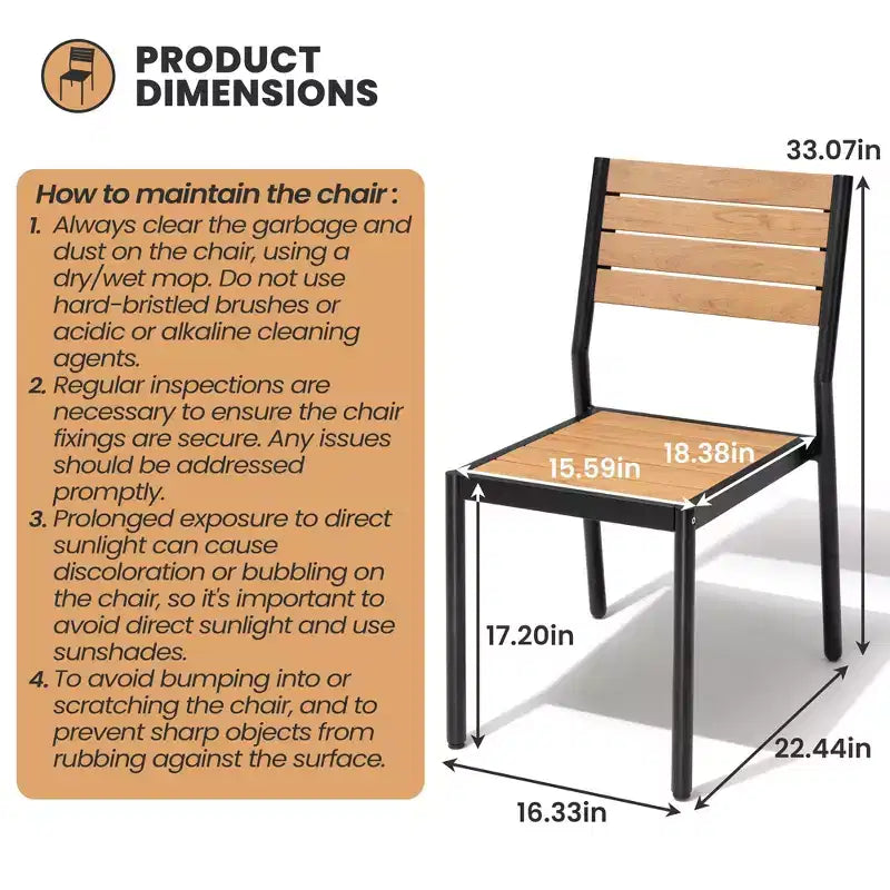 Crestlive Products 7pc Outdoor Dining set for 6 People Patio Rectangle Table Aluminum Frame with Wood-Like Tabletop and Umbrella Hole