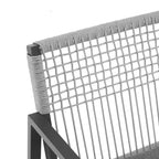 Christopher Knight Home Brooks 7 pcs Outdoor Aluminum and Wood Dining Set with Woven Rope, Gray/Black/Silver