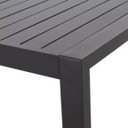 Christopher Knight Home Bennett 7 pcs Outdoor Modern Aluminum Dining Set with Woven Rope, Black/Gray