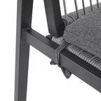 Christopher Knight Home Bennett 7 pcs Outdoor Modern Aluminum Dining Set with Woven Rope, Black/Gray