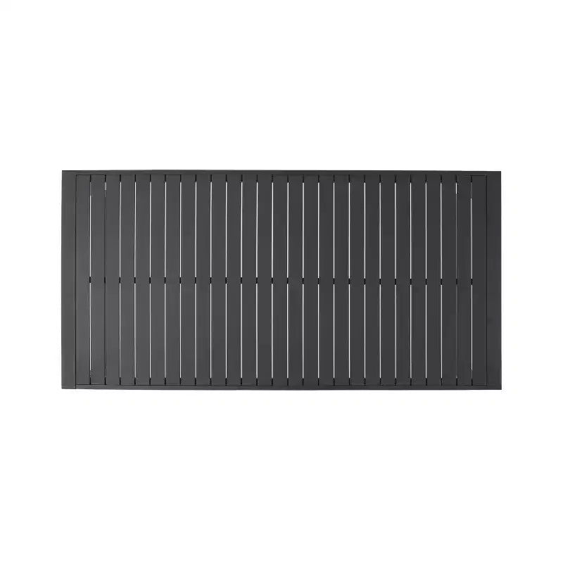 Christopher Knight Home Bennett 7 pcs Outdoor Modern Aluminum Dining Set with Woven Rope, Black/Gray