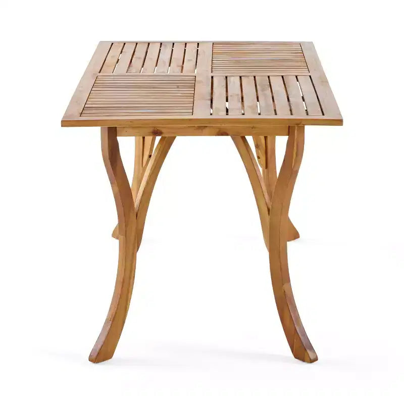 Christopher Knight Home Holomn, ensemble de salle à manger de jardin rustique en 7 pièces en acacia avec coussins