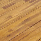 Ensemble de salle à manger d'extérieur moderne 7 pièces Virella en bois d'acacia et polypropylène Christopher Knight Home