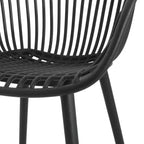 Christopher Knight Home Marley 7 Pieces Patio Modern Acacia Wood and Polypropylene Dining Set, Teak/Black
