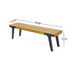 Christopher Knight Home Harper Outdoor 3pcs Acacia Wood Dining set, Teak/Black