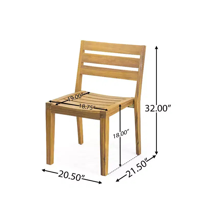 Christopher Knight Home Orchid Ensemble de salle à manger extérieur 7 pièces en bois d'acacia extensible avec trou pour parasol, teck