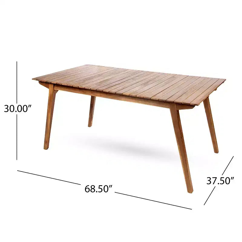 Christopher Knight Home Fawn, ensemble de salle à manger d'extérieur 7 pièces en bois d'acacia, Teck