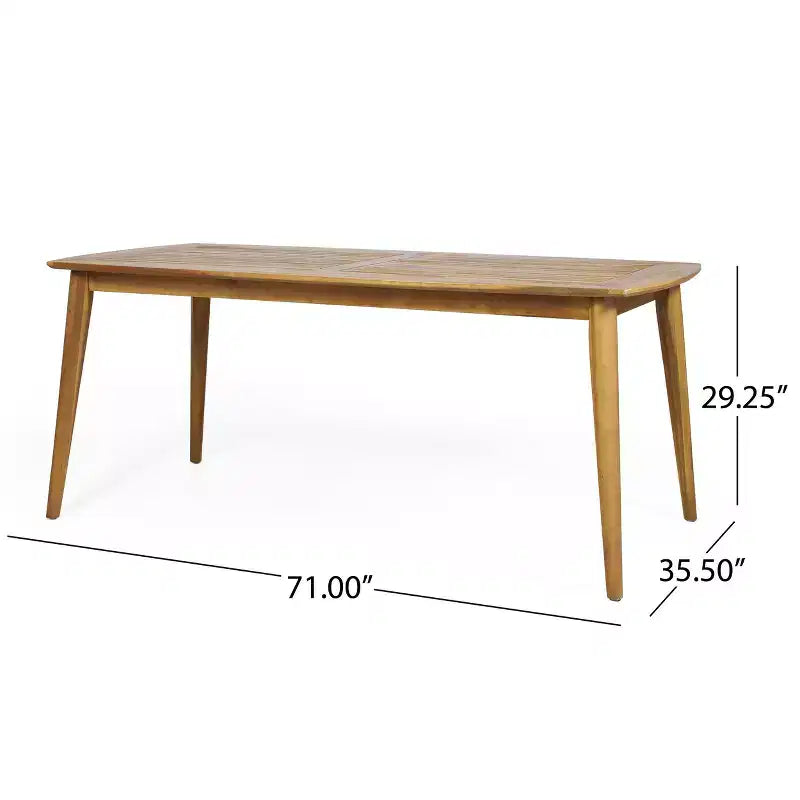 Christopher Knight Home Oasis Ensemble de salle à manger 7 pièces en bois d'acacia rustique pour terrasse, teck