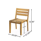 Christopher Knight Home Oasis Ensemble de salle à manger 7 pièces en bois d'acacia rustique pour terrasse, teck
