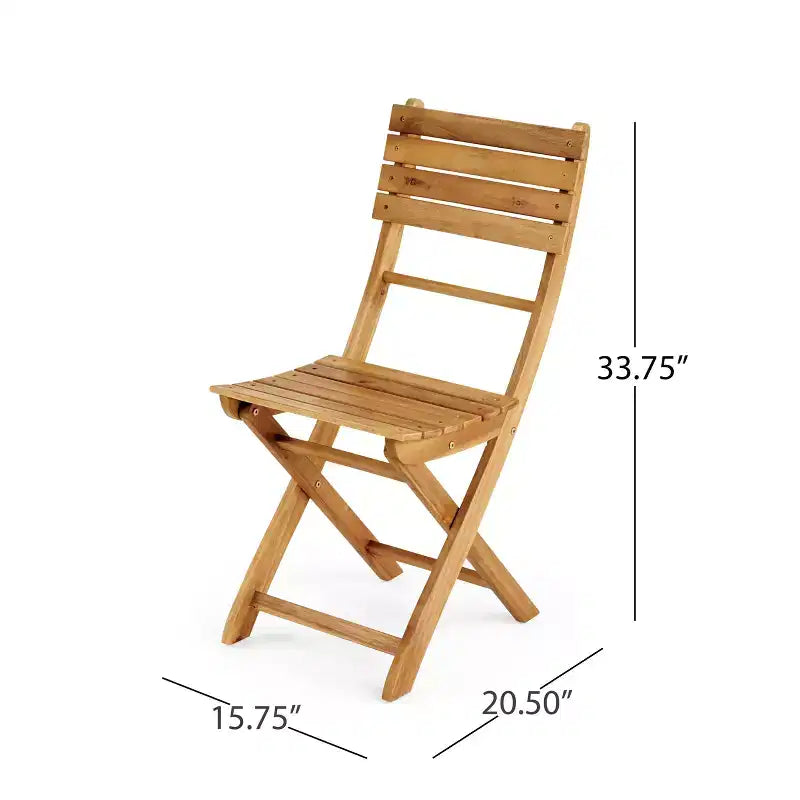 GDFStudio Rabion Ensemble de salle à manger pliant 5 pièces en bois d'acacia d'extérieur