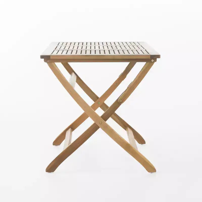GDFStudio Rabion Ensemble de salle à manger pliant 5 pièces en bois d'acacia d'extérieur